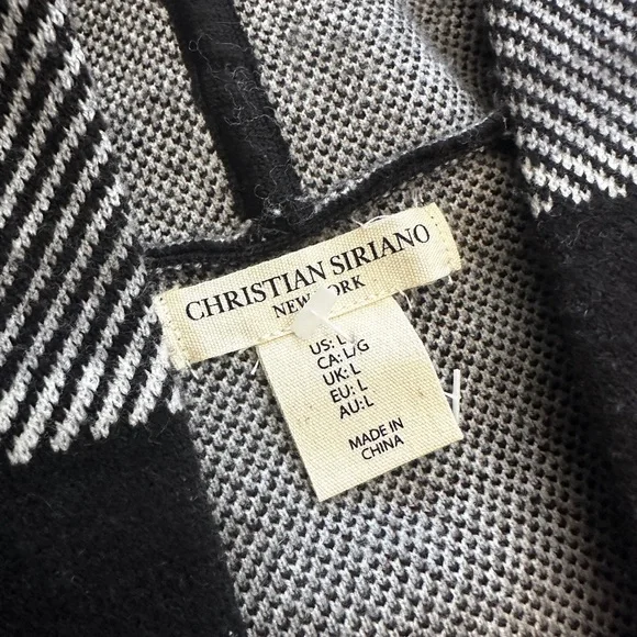 Christian Soriano long plaid hooded sweater jacket - Picture 2 of 3